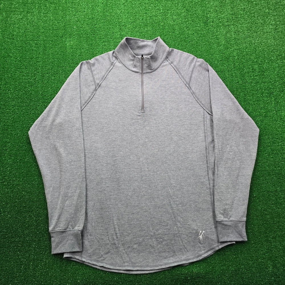 Toes On The Nose Sweatshirt‎ Mens Large Gray Quarter Zip Pullover Golf Preppy